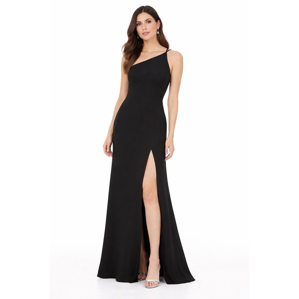 Jenny Yoo Carly One Shoulder Gown Size 16 Bridal Formal Minimalist Elegant Dress